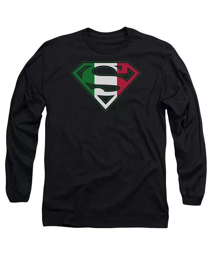 

Мужская футболка с длинным рукавом Italian Shield для взрослых Superman, черный