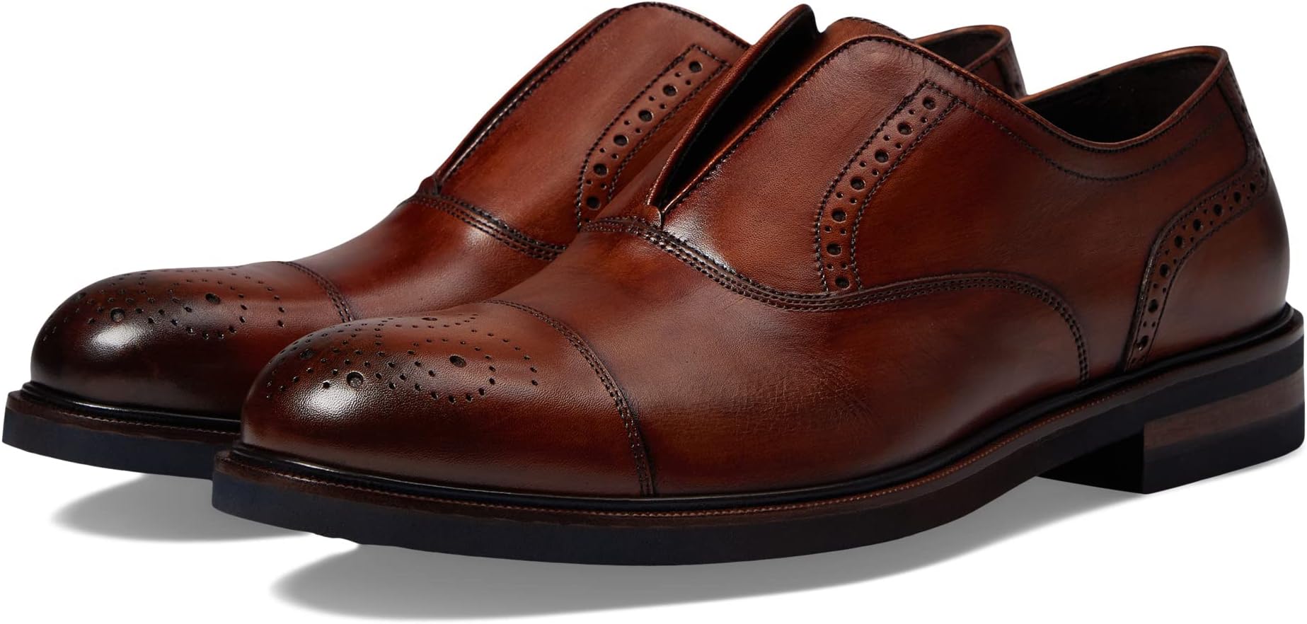 

Оксфорды Johnston & Murphy Collection Hartley Laceless Cap Toe, коричневый