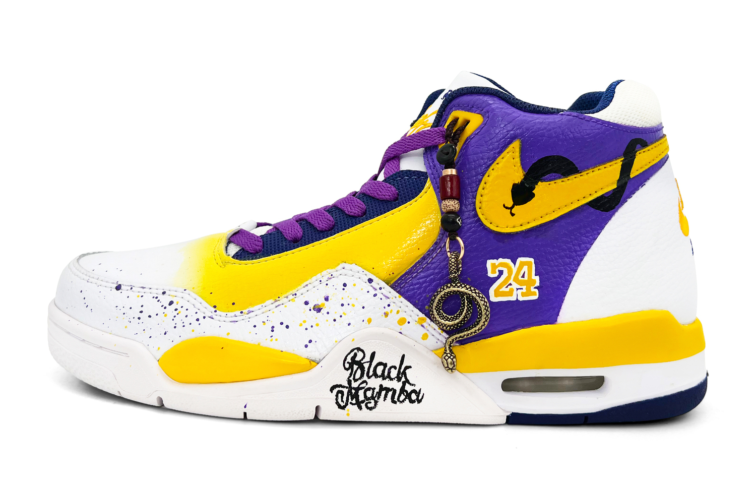Nike Легендарные баскетбольные кроссовки Flight Legacy Mid top устойчивые к истиранию мужские Purple — фото 3