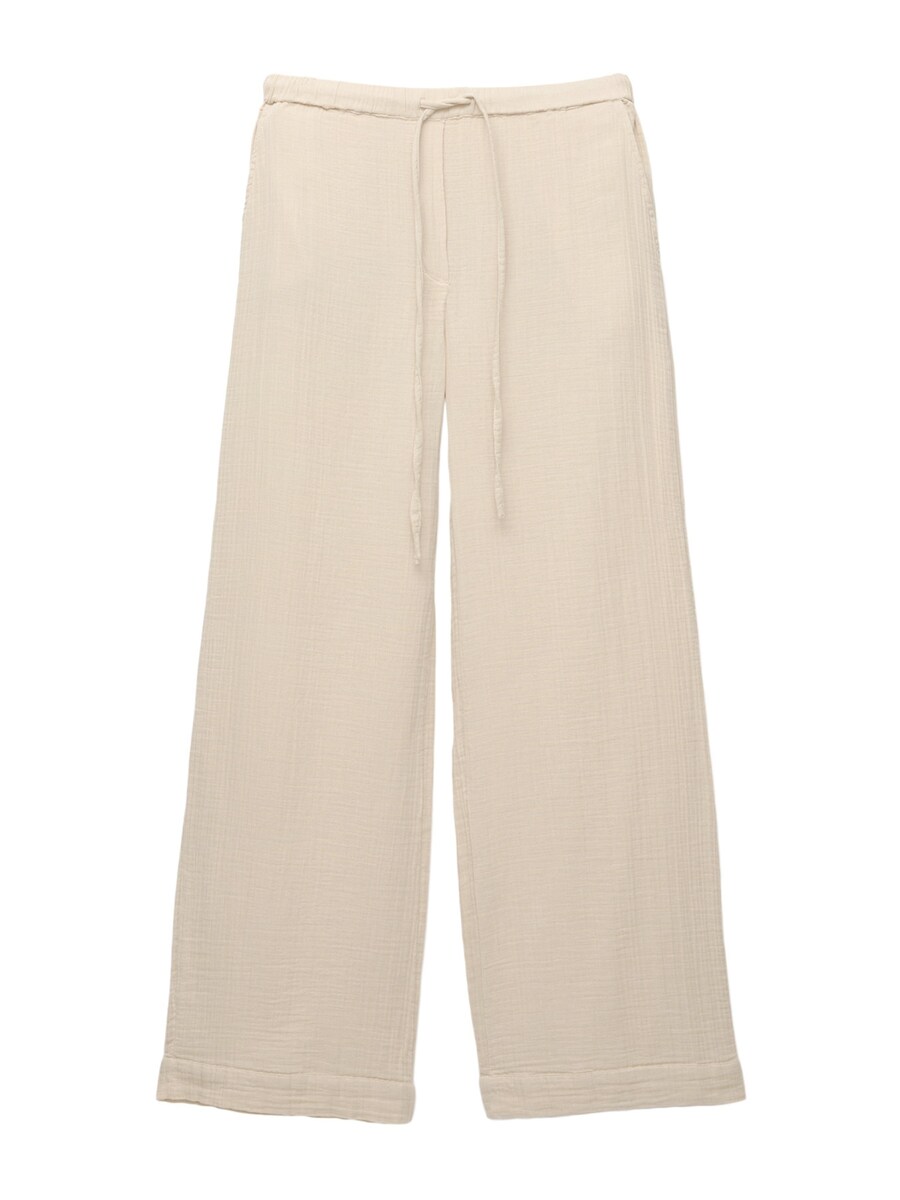 

Широкие брюки Pull&Bear, песочный