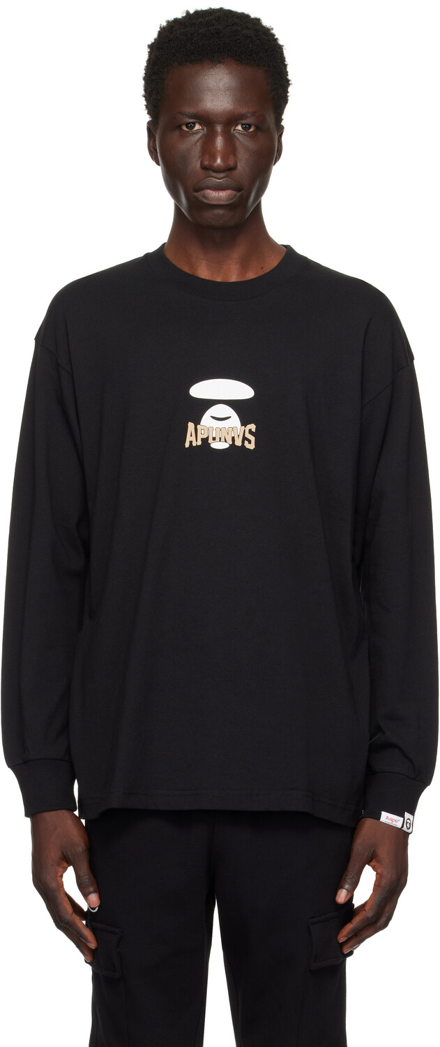 

Базовая футболка с длинным рукавом AAPE by A Bathing Ape, черный