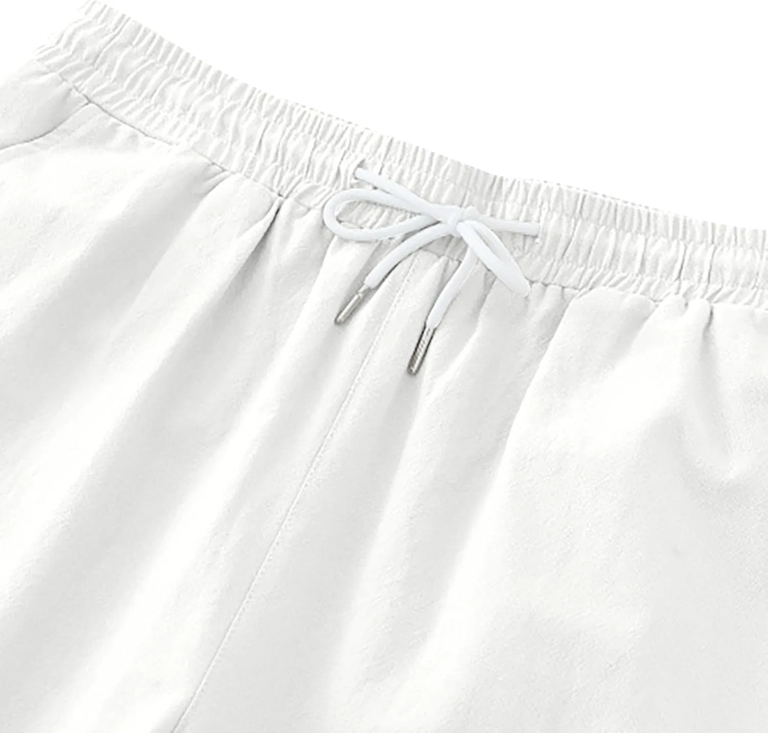 Мужские шорты Active, 9" inseam, эластичный пояс, на завязках, White — фото 3