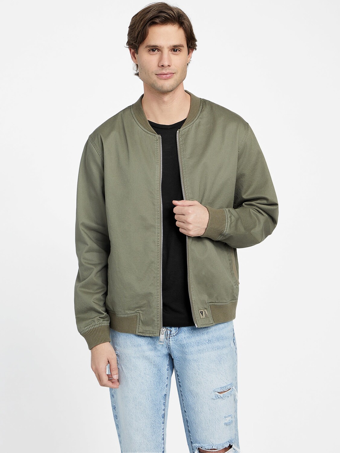 

Маркус Летная куртка Guess Factory, цвет Olive Light Green
