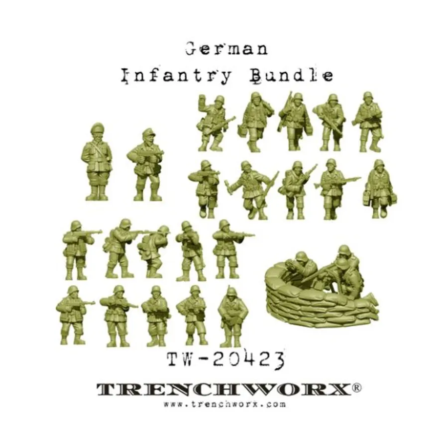 

Набор немецкой пехоты, WWII - Germany (28mm) (Trenchworx)