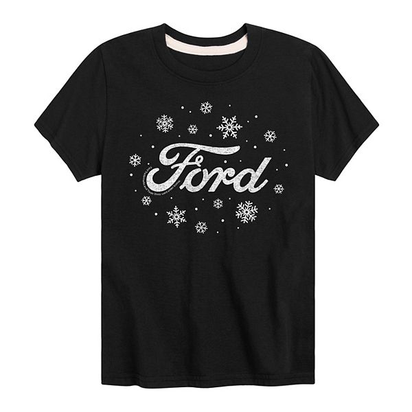 

Футболка с принтом Ford и снежинками для мальчиков 8-20 Licensed Character, Black