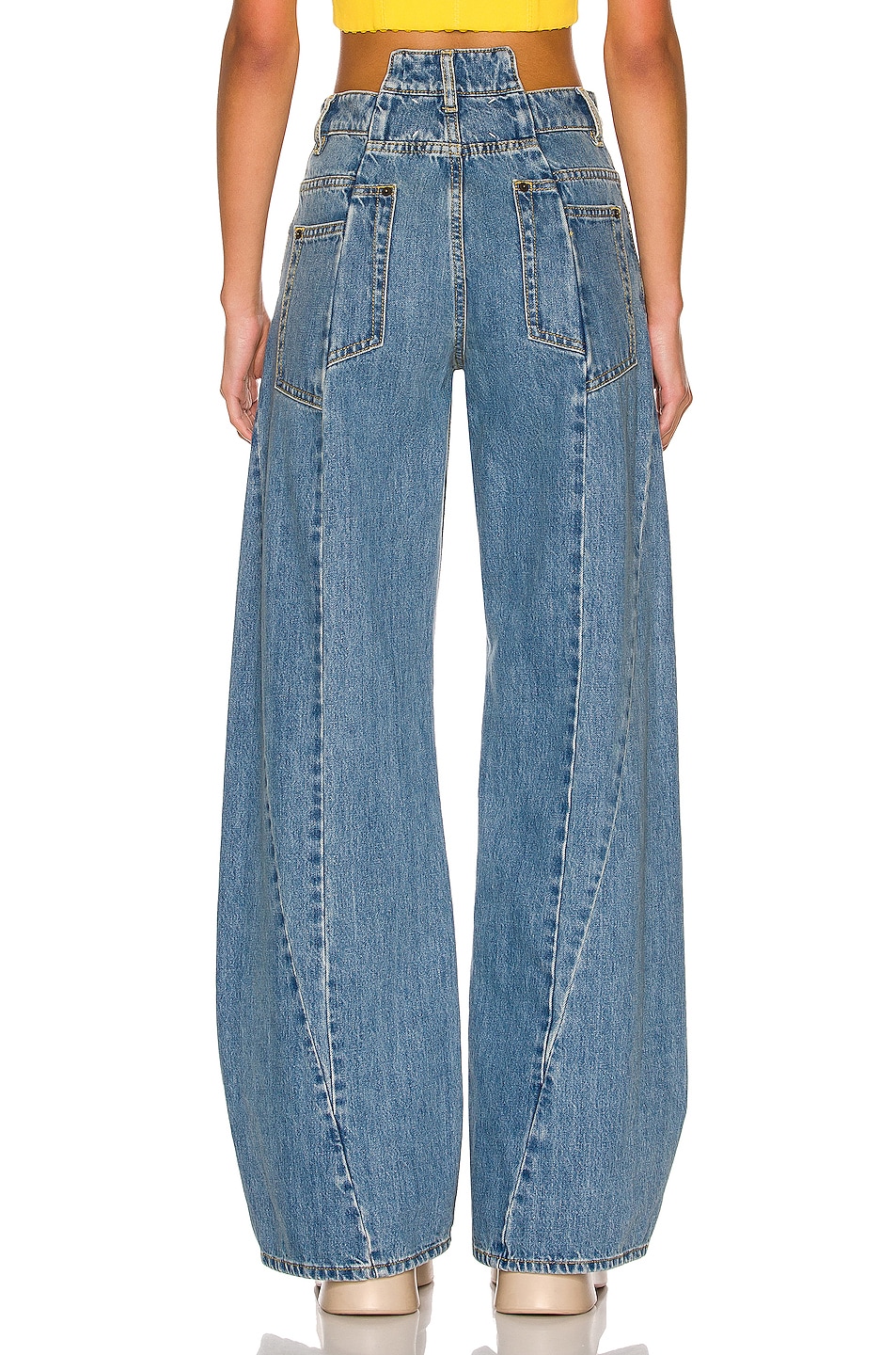 Джинсы с пятью карманами и широкими штанинами Maison Margiela, Denim — фото 3