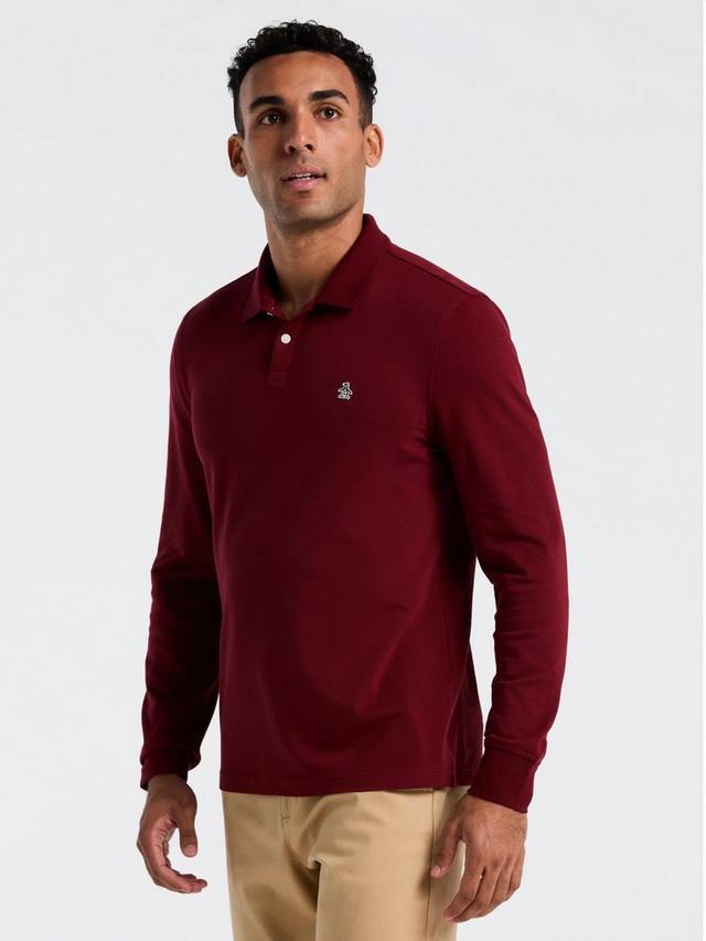 

Хлопковая поло с длинными рукавами Original Penguin, Cabernet