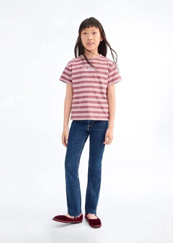 Детские расклешенные джинсы Mango Kids, Dark Blue