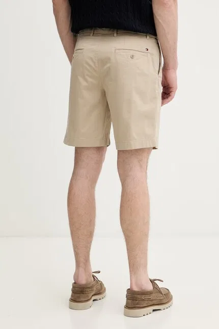 Шорты хлопковые с эластаном шорты chino Tommy Hilfiger, бежевый — фото 3