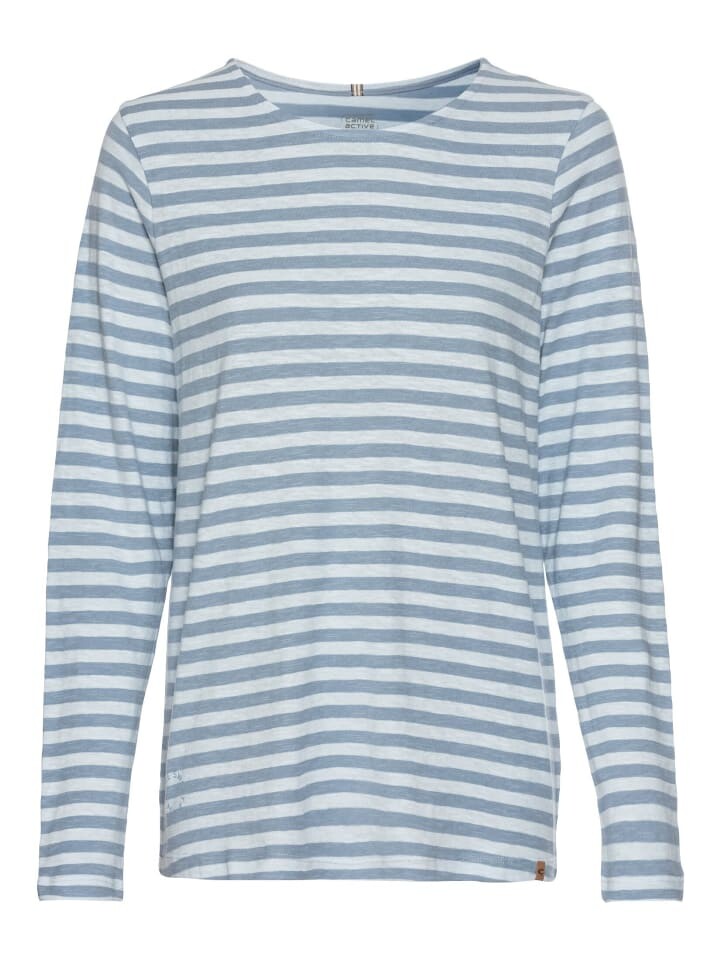 

Лонгслив Camel Active Streifenshirt aus Organic Cotton, синий