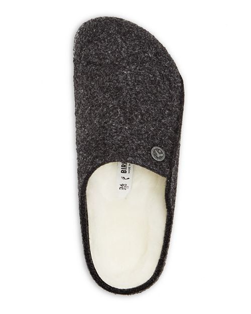 Женские сабо из овчины Zermatt Birkenstock, цвет Gray — фото 3