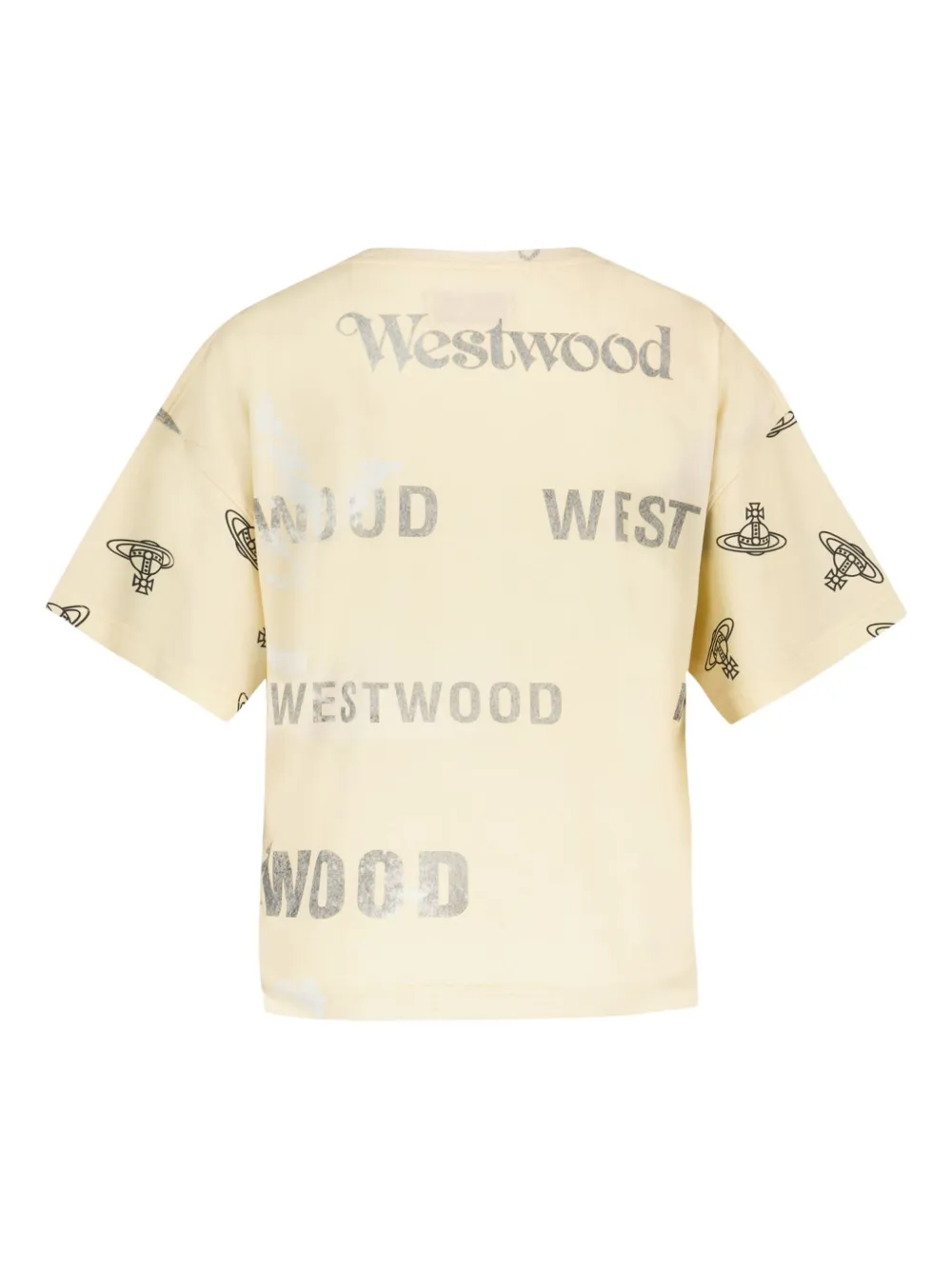 Хлопковая футболка с логотипом Orb Vivienne Westwood, желтый — фото 2