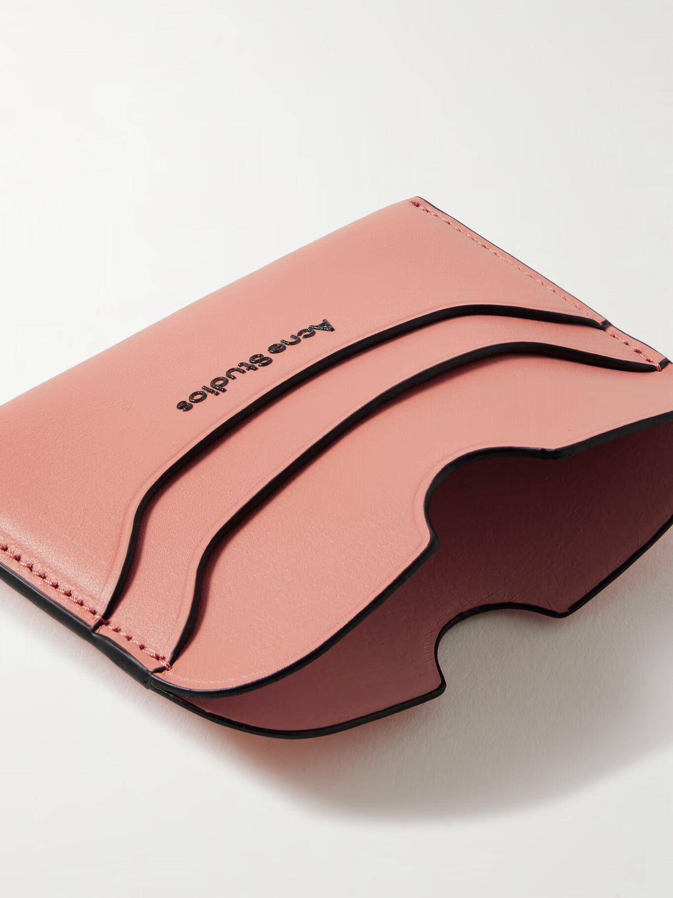 

Кожаный держатель карт с логотипом Elmas ACNE STUDIOS, розовый