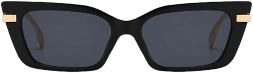 

Модные роскошные солнцезащитные очки «кошачий глаз» для женщин в стиле ретро с металлической цепочкой, солнцезащитные очки UV400 в стиле панк TYUVIVO, Green Blue Tea