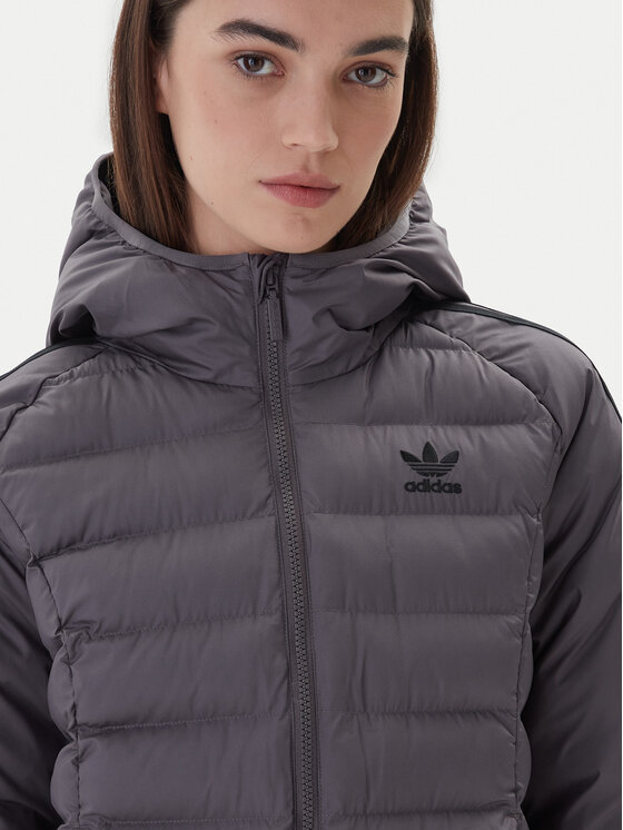 Демисезонная куртка slim fit adicolor JX2938 Adidas, серый — фото 4