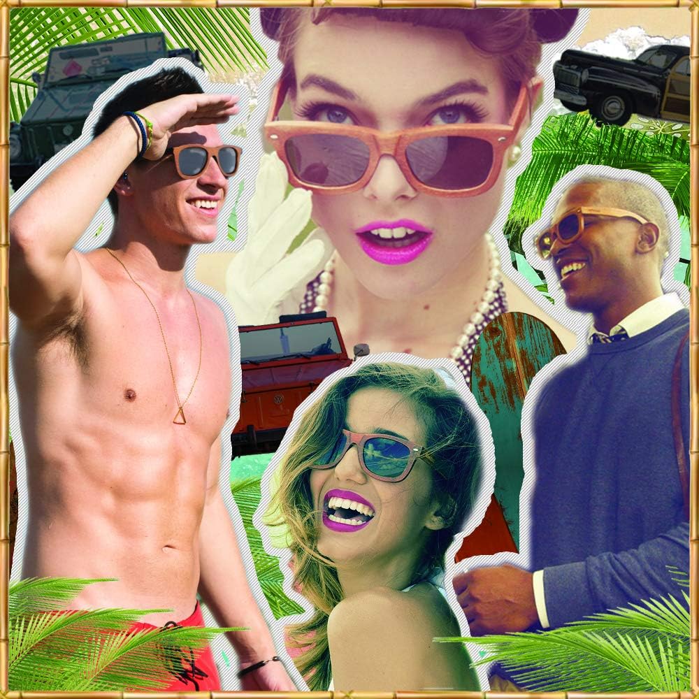 

Поляризованные солнцезащитные очки Woodies из натурального дерева с оправой «зебра» для мужчин и женщин | Темные линзы и оправа из натурального дерева | 100% защита от UVA/UVB-лучей, Black