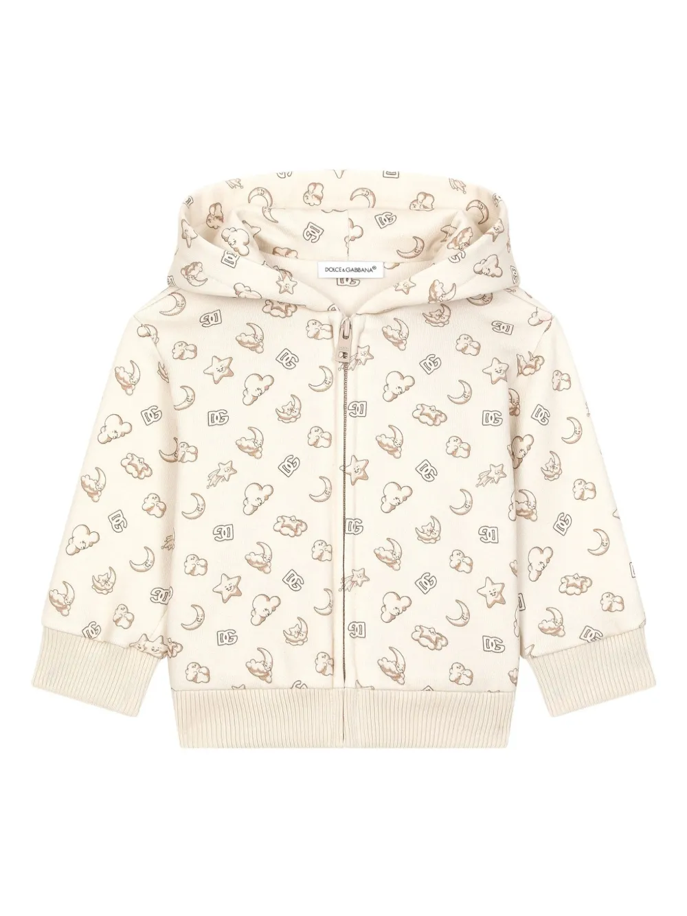 

Худи с графичным принтом Dolce & Gabbana Kids, нейтральный