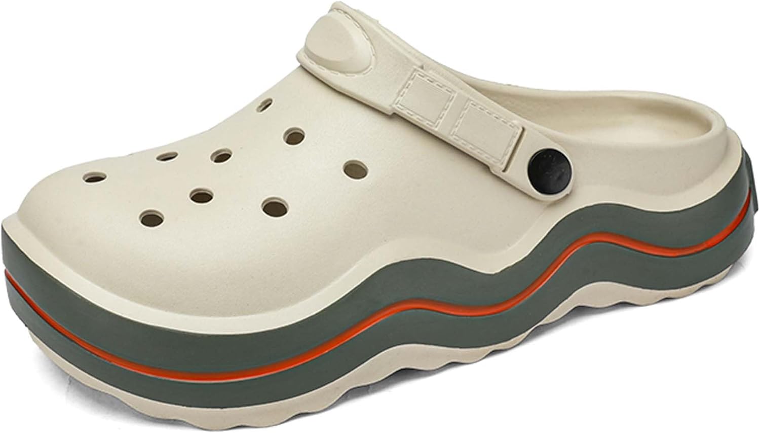 

Мужские спортивные сандалии, женские сабо, садовая обувь, регулируемые двухфункциональные мюли, антискользящие, быстросохнущие пляжные тапочки, дышащие и удобные Generic, хаки