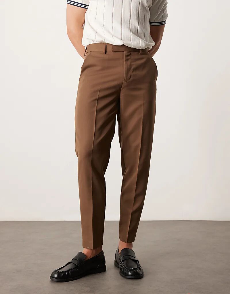 

Элегантные зауженные брюки коричневого цвета ASOS DESIGN