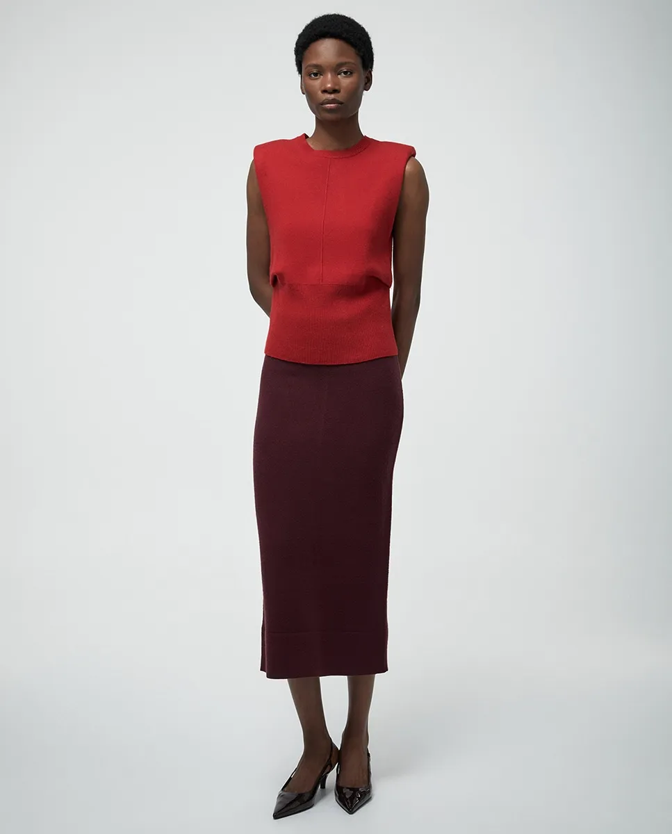 

Миди-юбка мягкая Sfera, бордовый