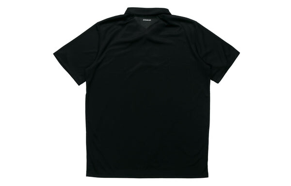 Футболка fab logo applique sports breathable short-sleeve polo shirt men black Adidas, черный — фото 2