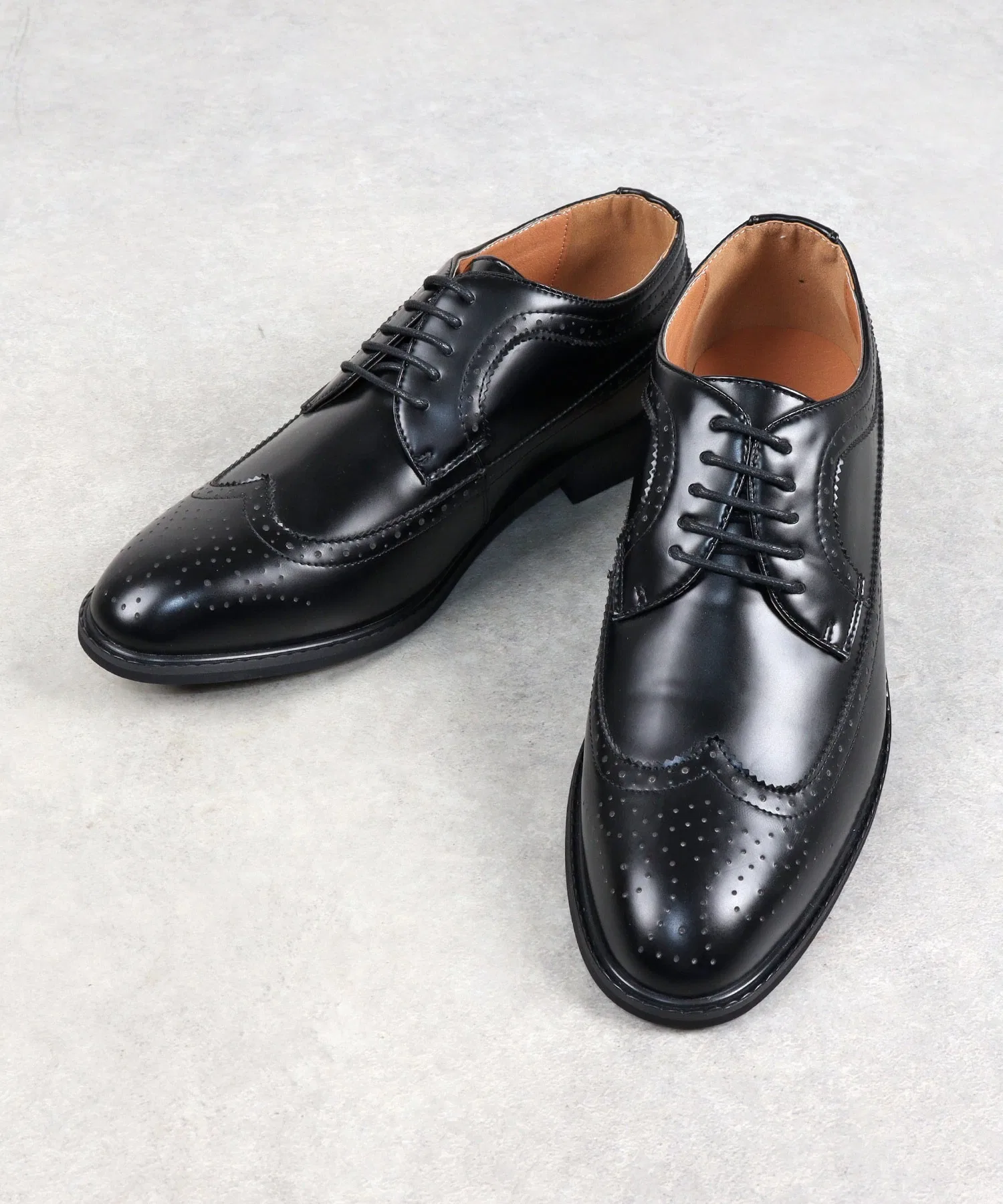 Мужские туфли LASSU&FRISS Wingtip из искусственной кожи коричневые — фото 3