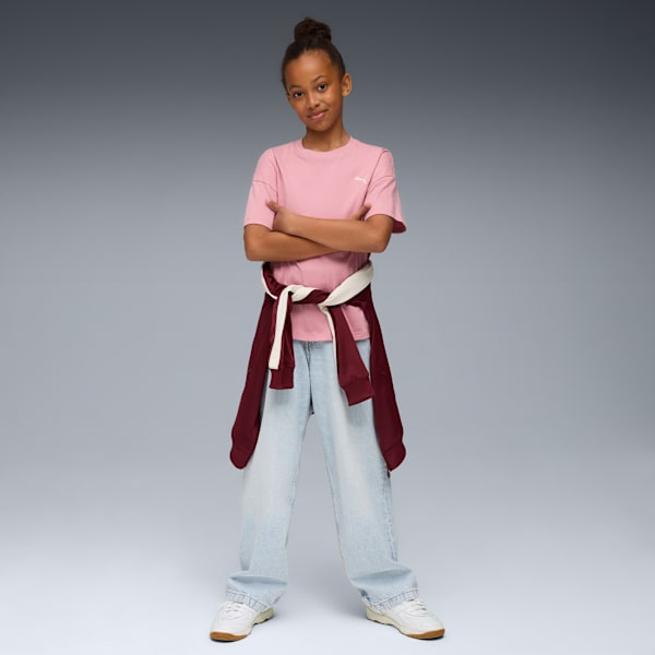 Футболка свободного кроя для больших детей Puma Wardrobe Essentials, розовый — фото 3