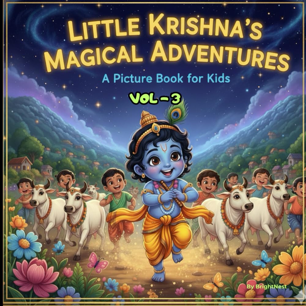 

Little krishna's magical adventures Vol -3: Picture story book of friendship, bravery,early childhood stories for kids, toddlers (Independently published)