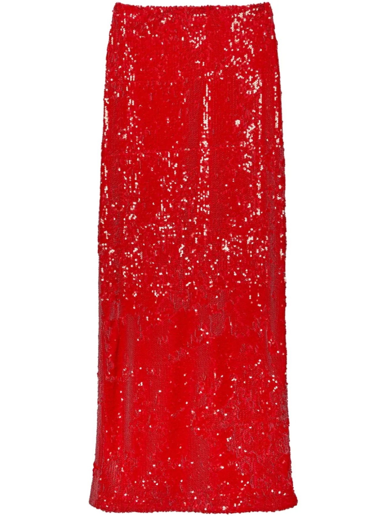 

Юбка прямого кроя с пайетками MSGM, красный