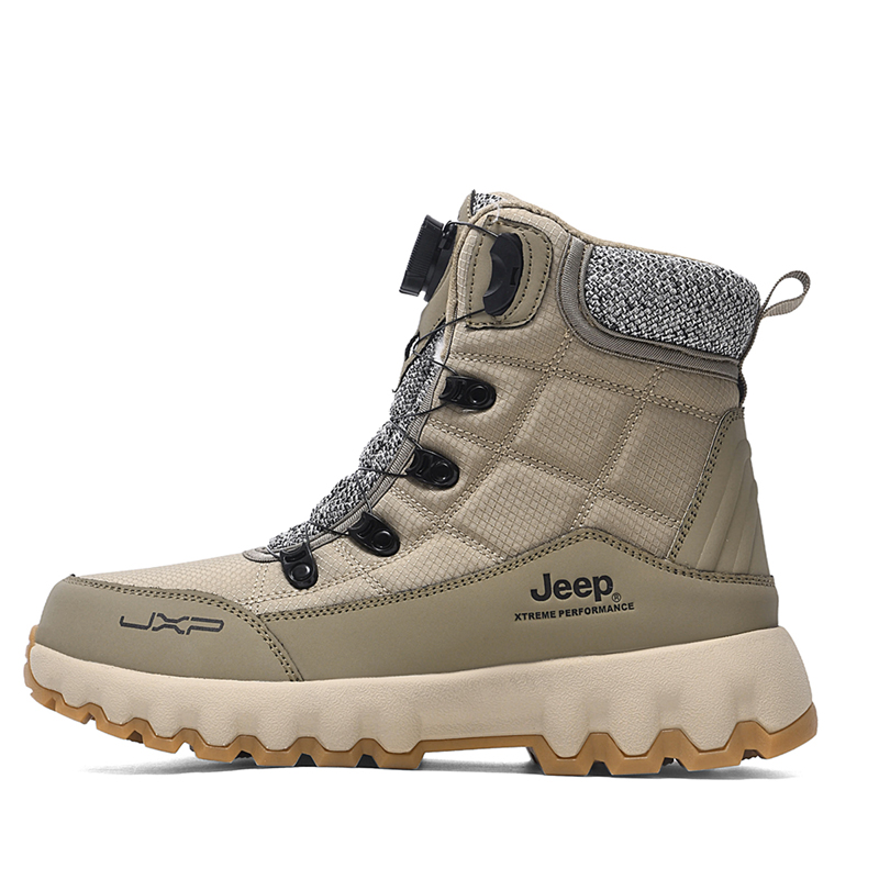 

Износостойкие противоскользящие короткие зимние ботинки унисекс Jeep, хаки