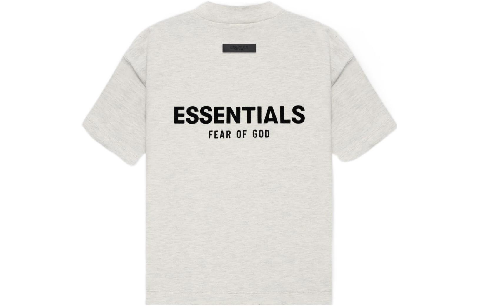 SS22 Футболка Light Oat Детская Fear Of God Essentials, светло- серовато-бежевый — фото 3