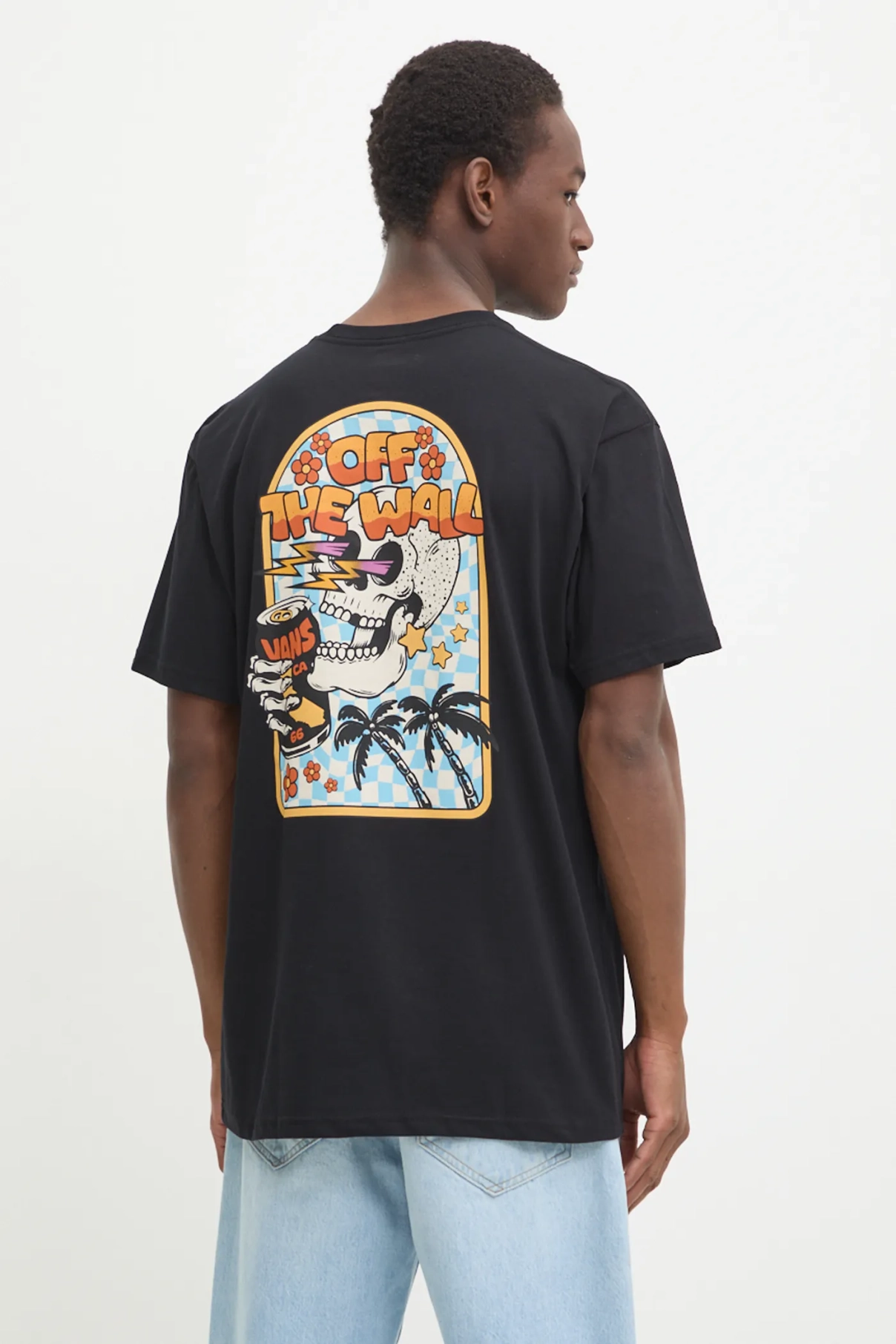

Хлопковая футболка Vans, черный