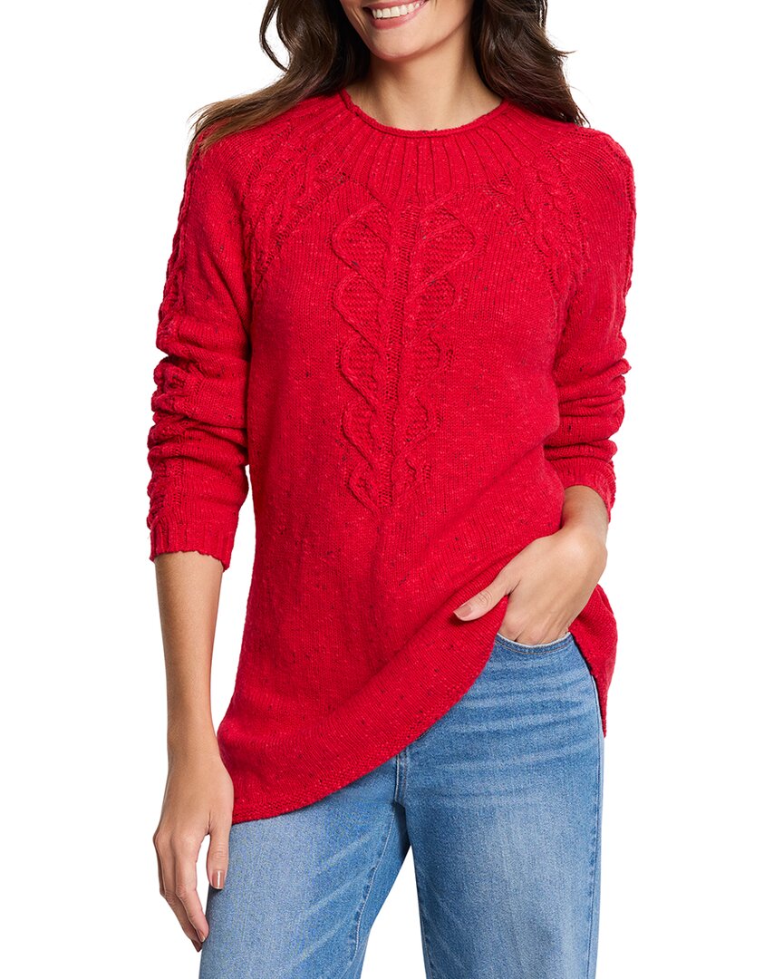 

NIC+ZOE Femme свитер с косами Nic + Zoe, красный