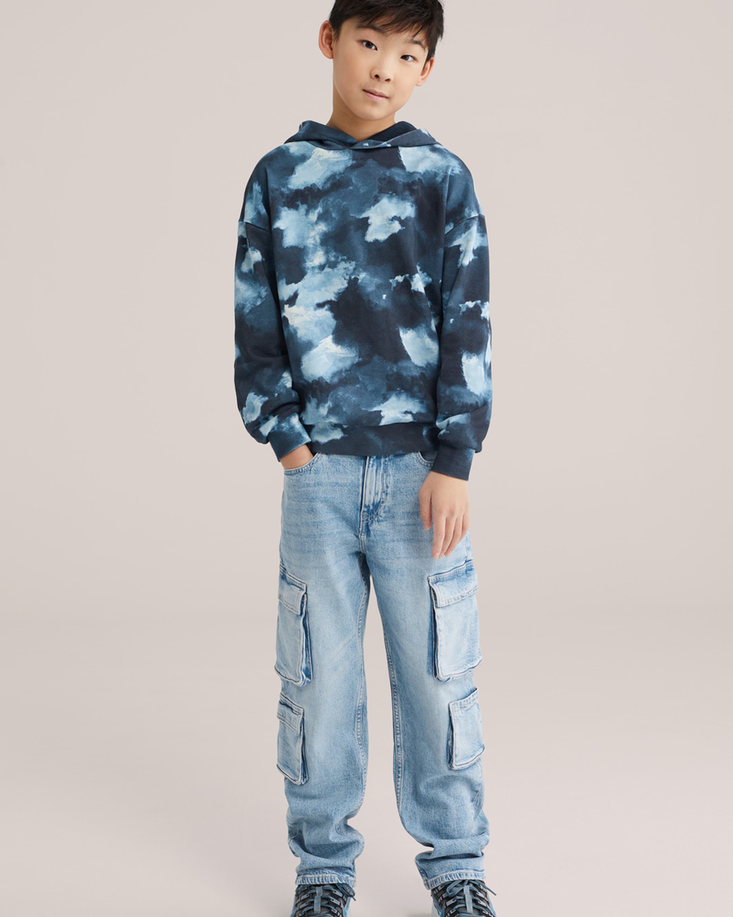 WE Fashion Толстовка в цветах Night Blue, Light Blue, Dark Blue — фото 4