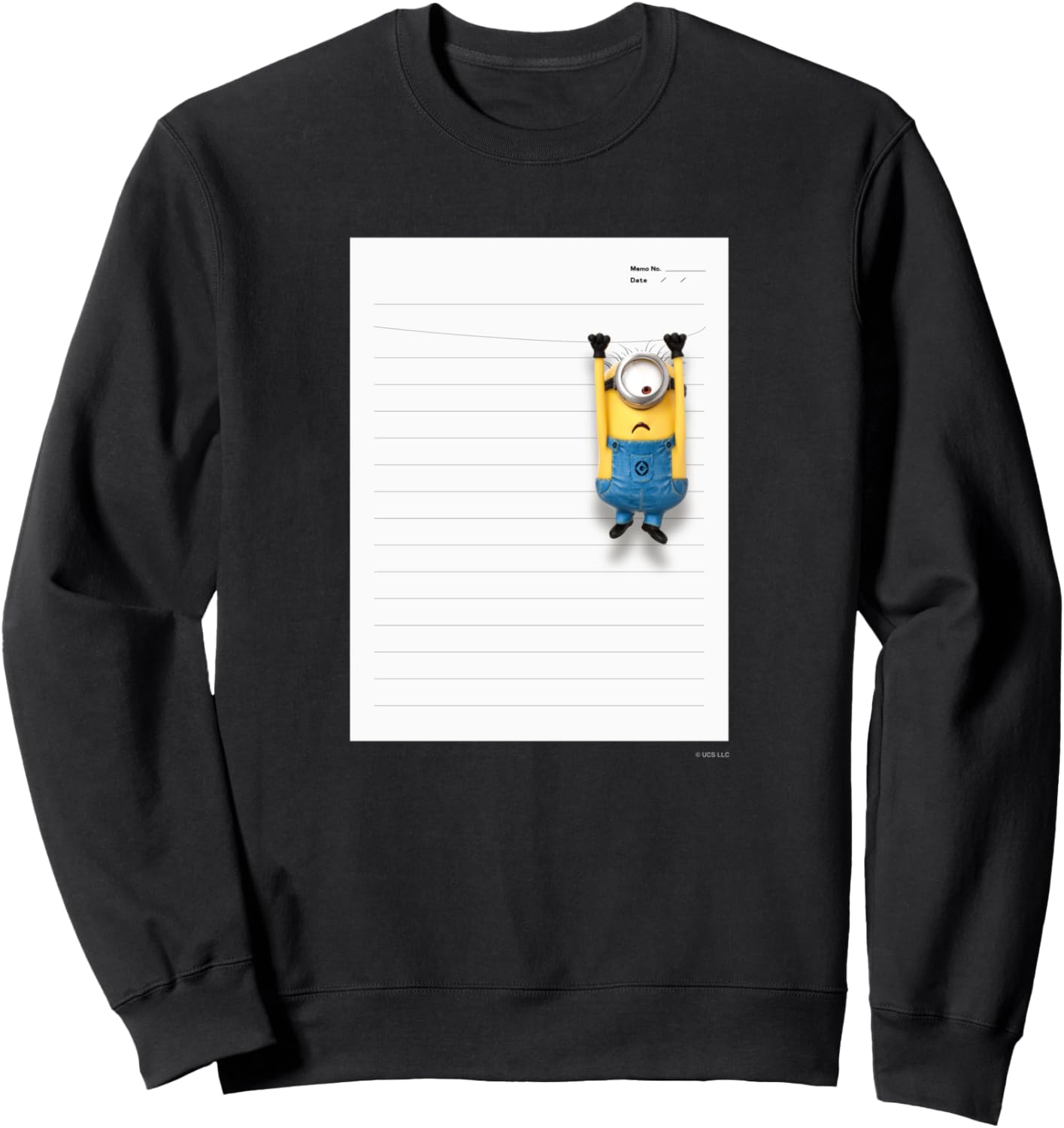 

Толстовка с надписью Блокнот миньона Minions, черный