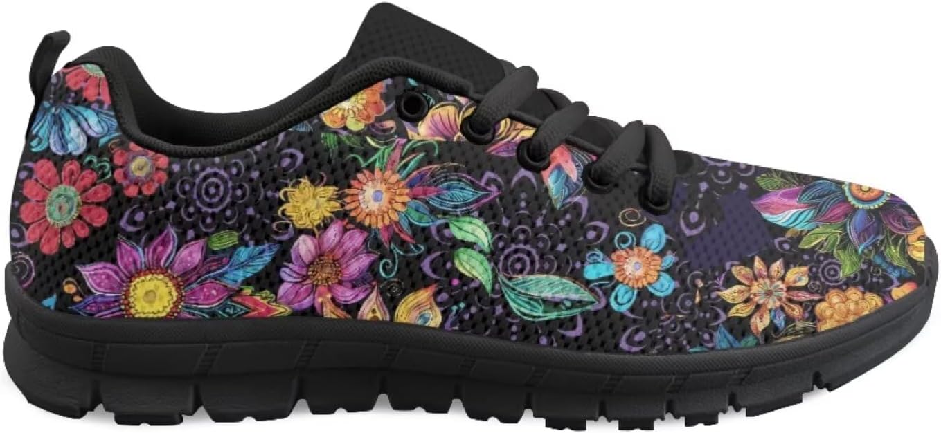 

Кроссовки GETELINSENG с американским флагом для мужчин, кеды, легкие, для прогулок и бега, с подошвой EVA, не скользящие, Embroidered Art Mandala Flower