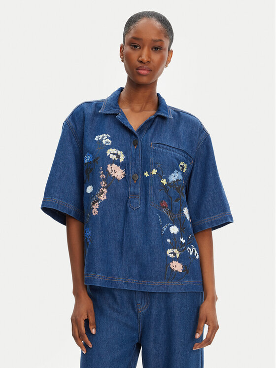 

Джинсовая рубашка loose fit Phor 252100525203 Munthe, синий