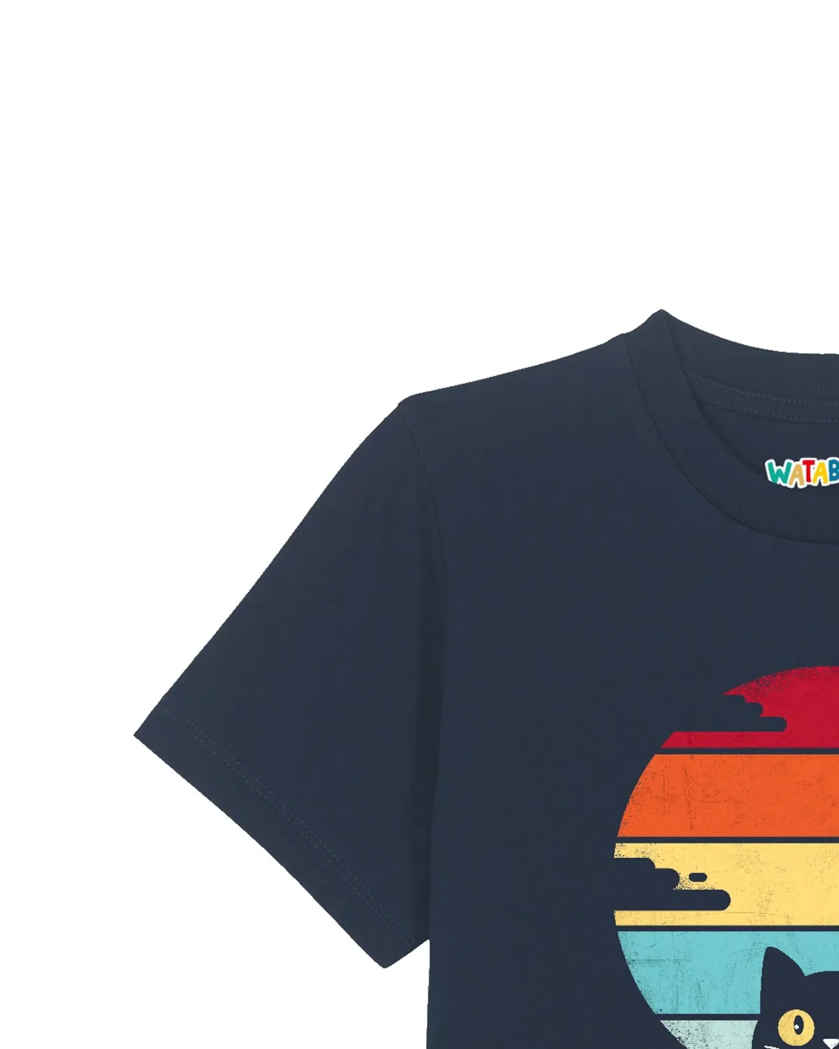 Футболка 'Retro Sunset Cat' Watabout.Kids, Navy/Aqua — фото 3