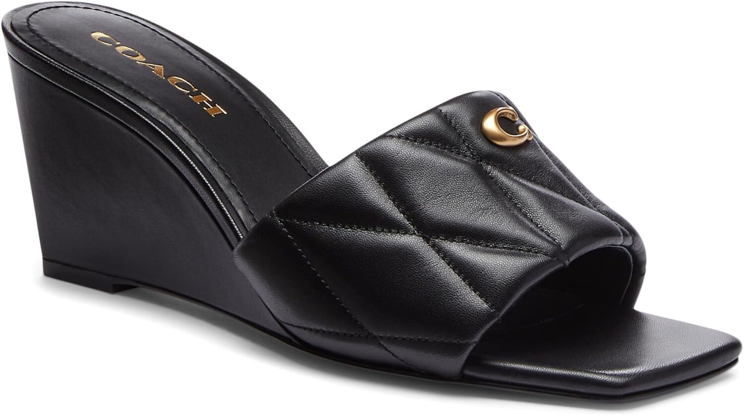 

Сандалии COACH Emma Wedge, черный