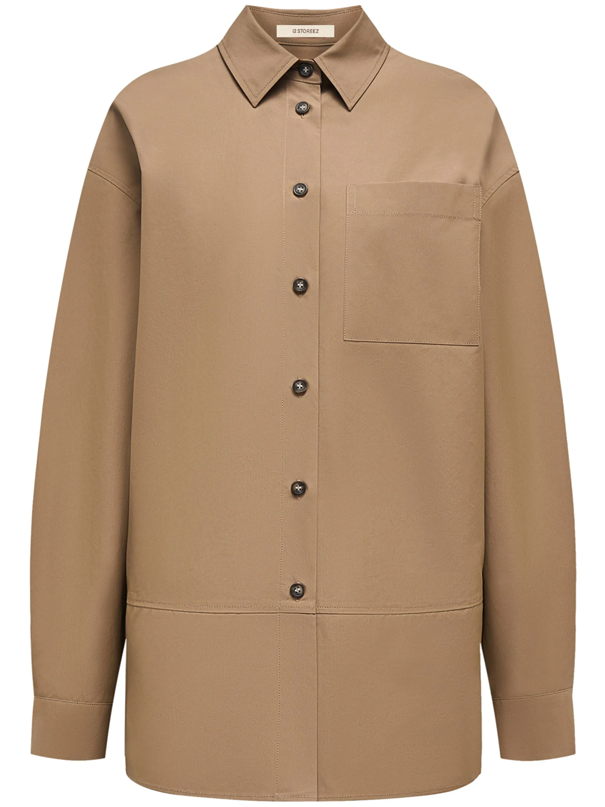 

Рубашка с классическим воротником 12 Storeez, коричневый