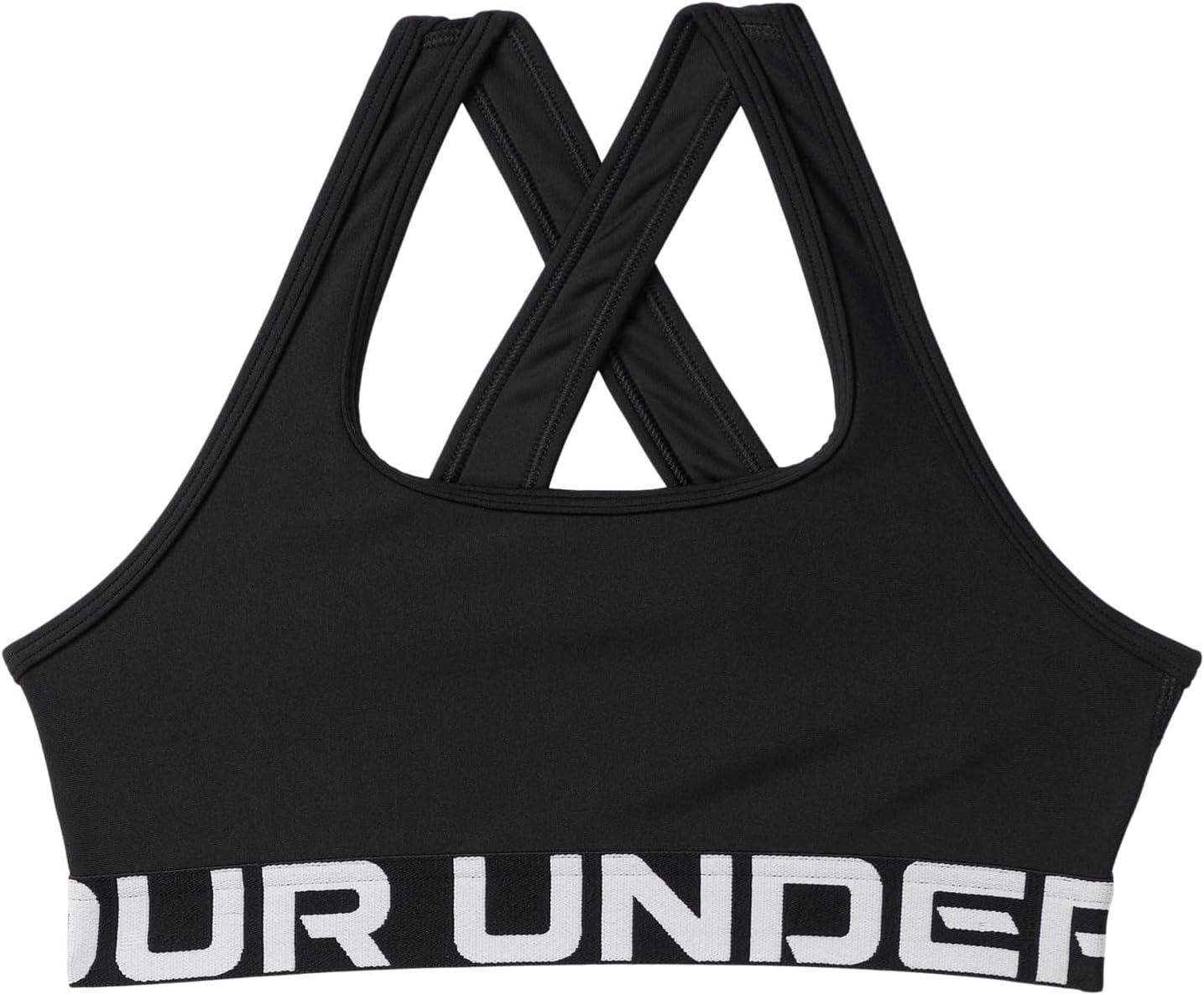 

Бюстгальтер Under Armour Kids Crossback Mid-Impact Sports Bra, черный/белый