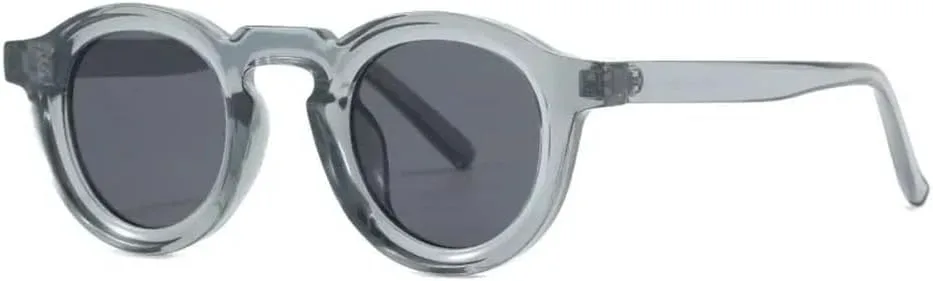 

Круглые солнцезащитные очки для женщин и мужчин в стиле панк, ретро, ​​модные солнцезащитные очки с прозрачными линзами и защитой от УФ-излучения UV400 HYYZZC, B