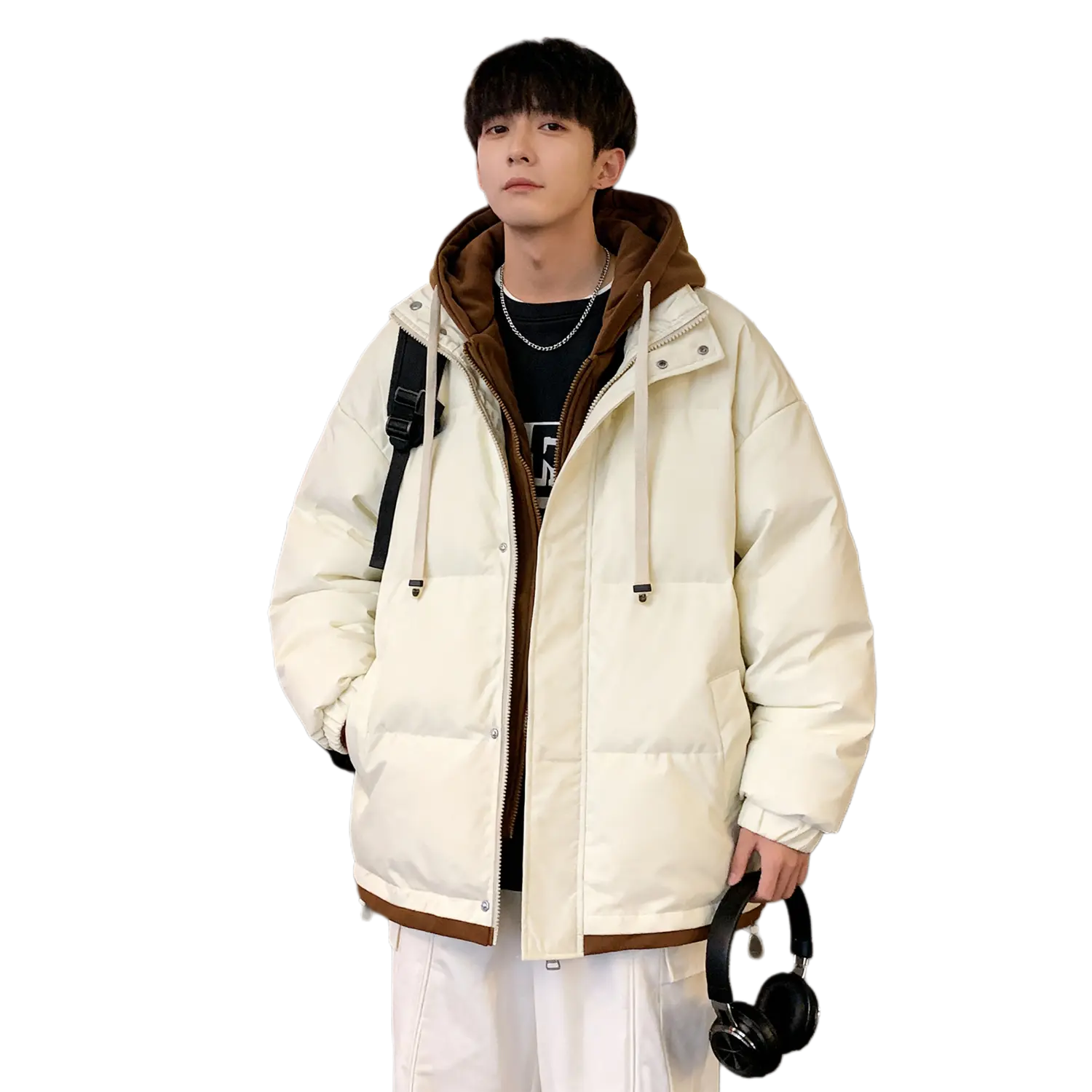 

Пуховик Unisex Hooded Fleece lined Others X1617, оранжевый puffer jacket