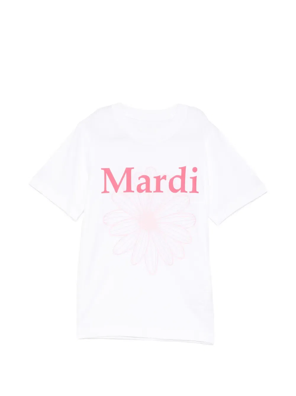 Укороченная футболка Flowermardi Mardi Mercredi Les Petites, белый