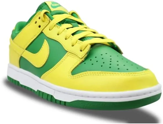 Мужские кроссовки для скейтбординга Nike Dunk Low Retro, зеленый/желтый — фото 3