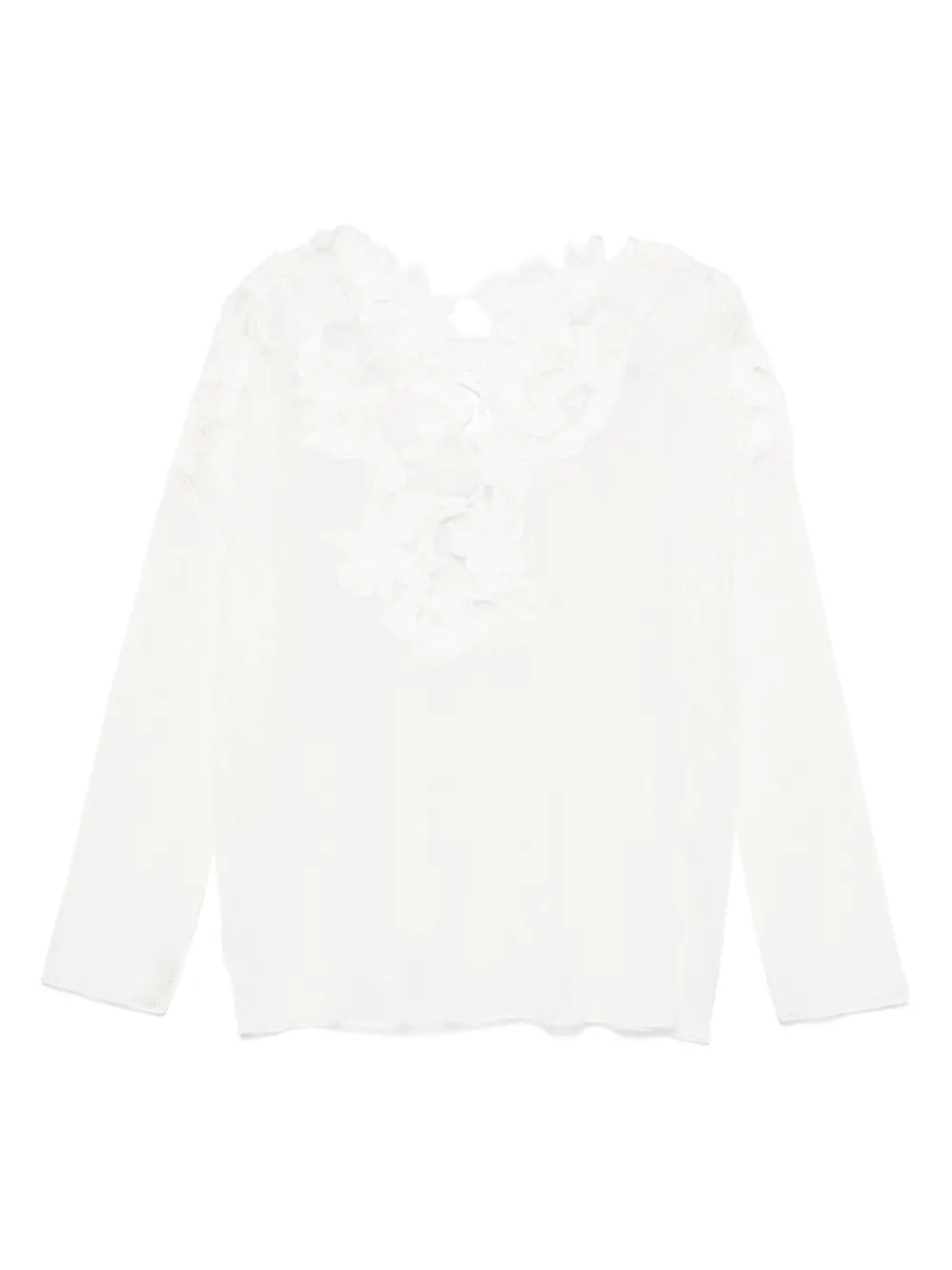 

Свитер с цветочным кружевом Ermanno Scervino, белый