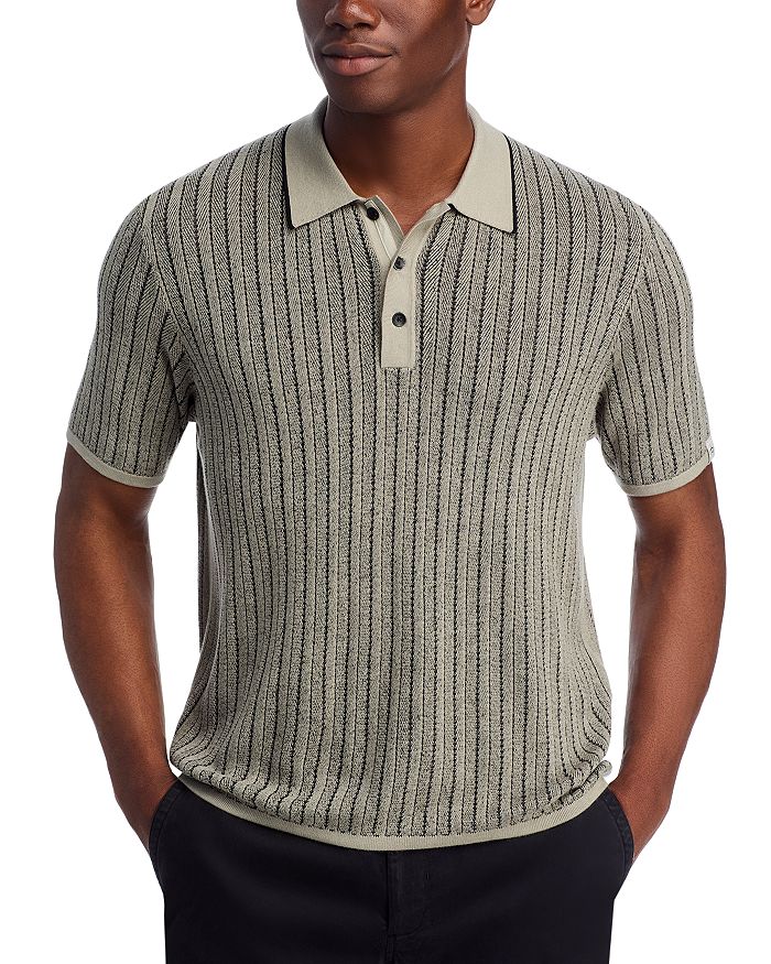 

Поло Harvey с предварительной окраской ткани rag & bone, серый