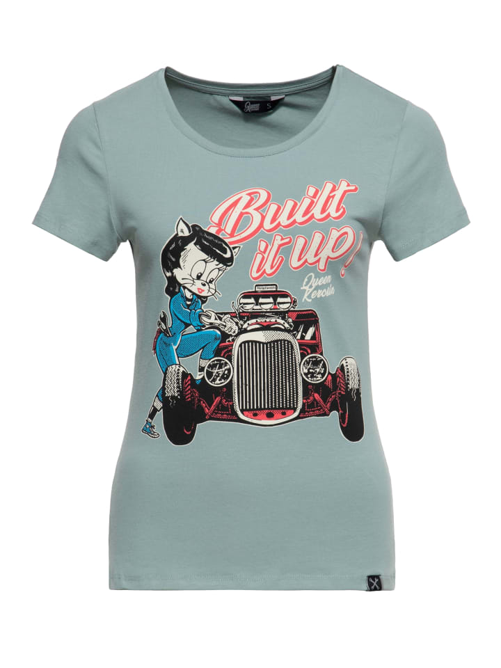 

Футболка Queen Kerosin Builded it up! зеленого цвета Queen Kerosin, Зеленый, Футболка Queen Kerosin Builded it up! зеленого цвета Queen Kerosin