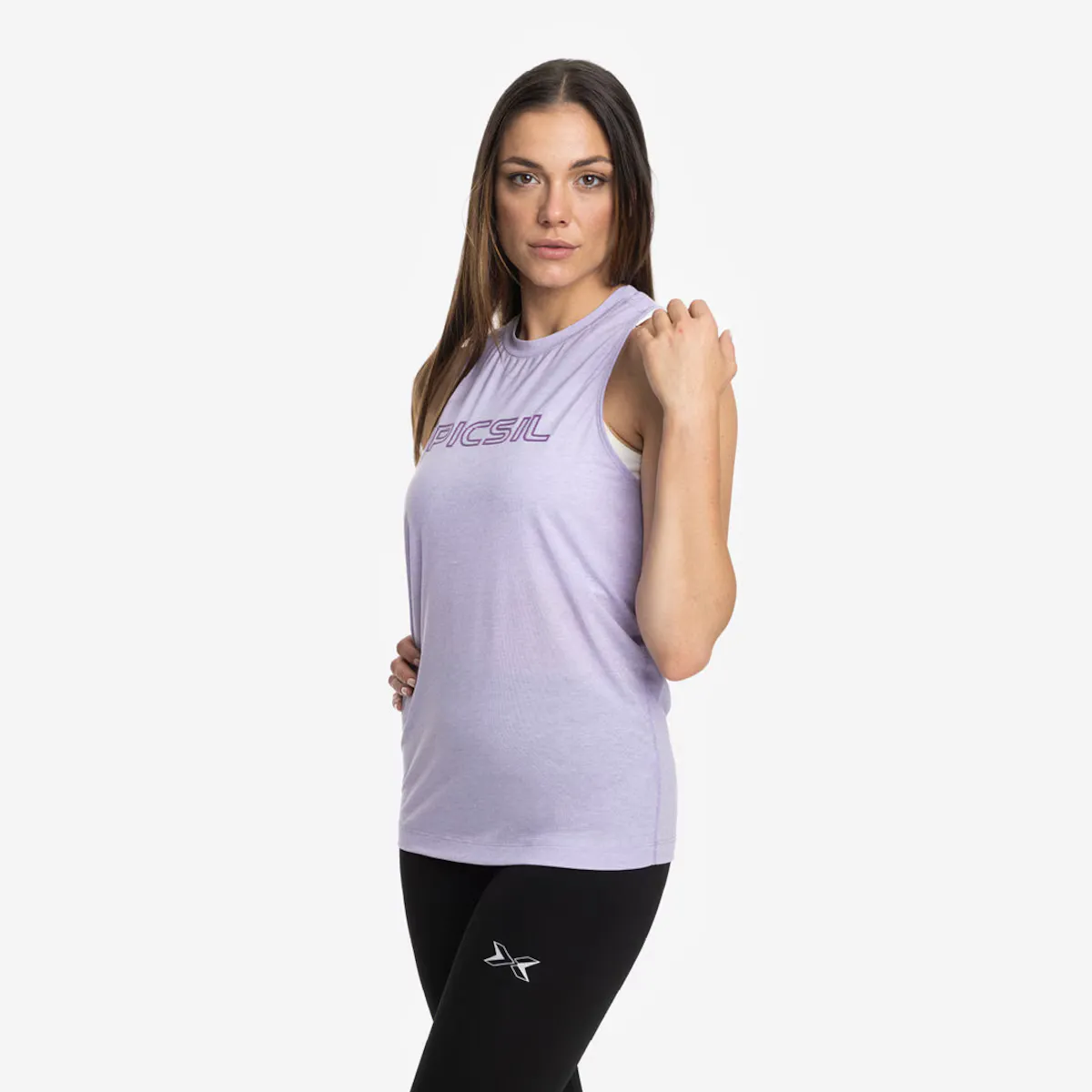 

Женская футболка Racerback Picsil, пурпурный