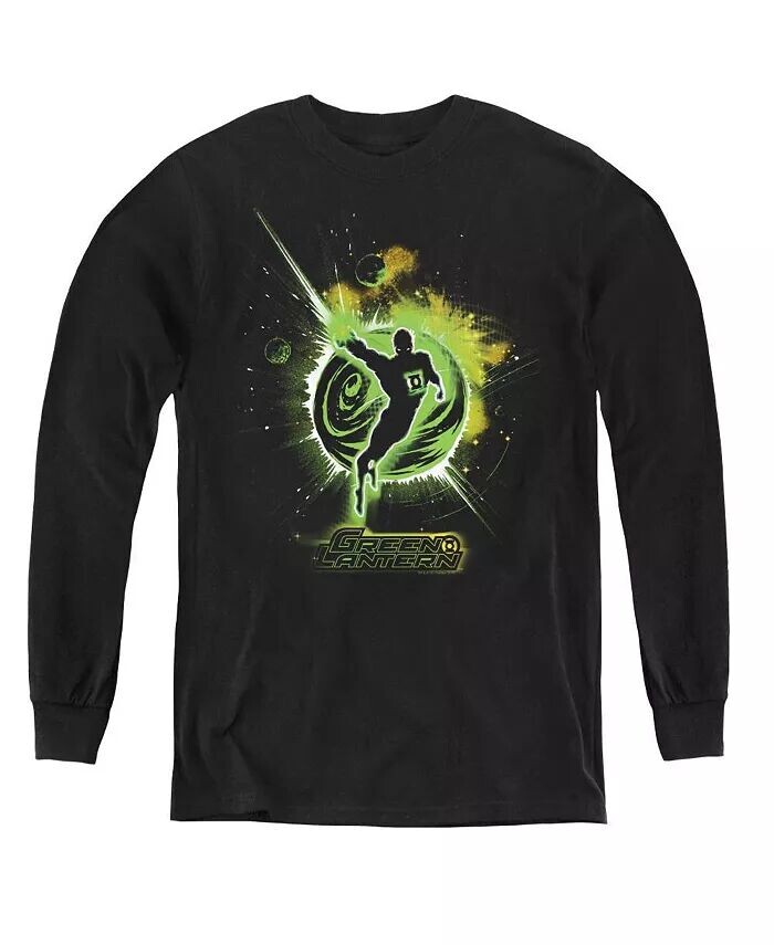 

Свитшот с длинным рукавом Shadow Lantern для мальчиков и подростков Green Lantern, черный